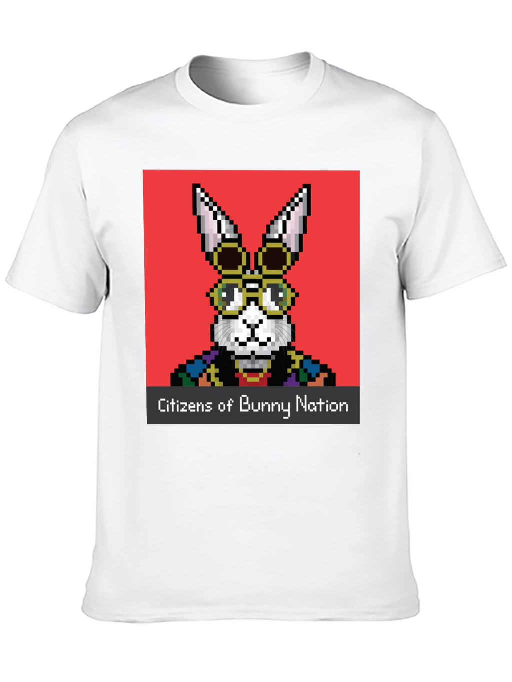Pixel Bunny Nation Graphic T-Shirt