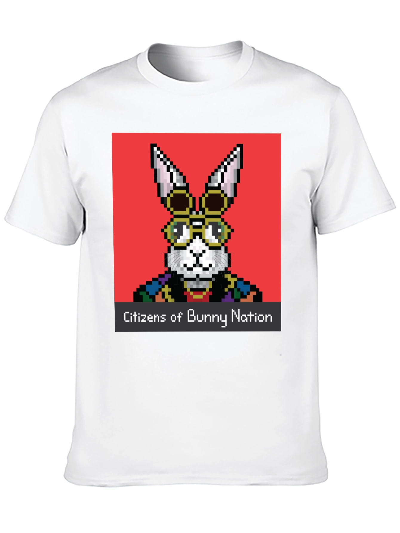 Pixel Bunny Nation Graphic T-Shirt