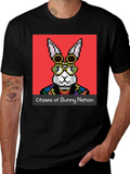 Pixel Bunny Nation Graphic T-Shirt