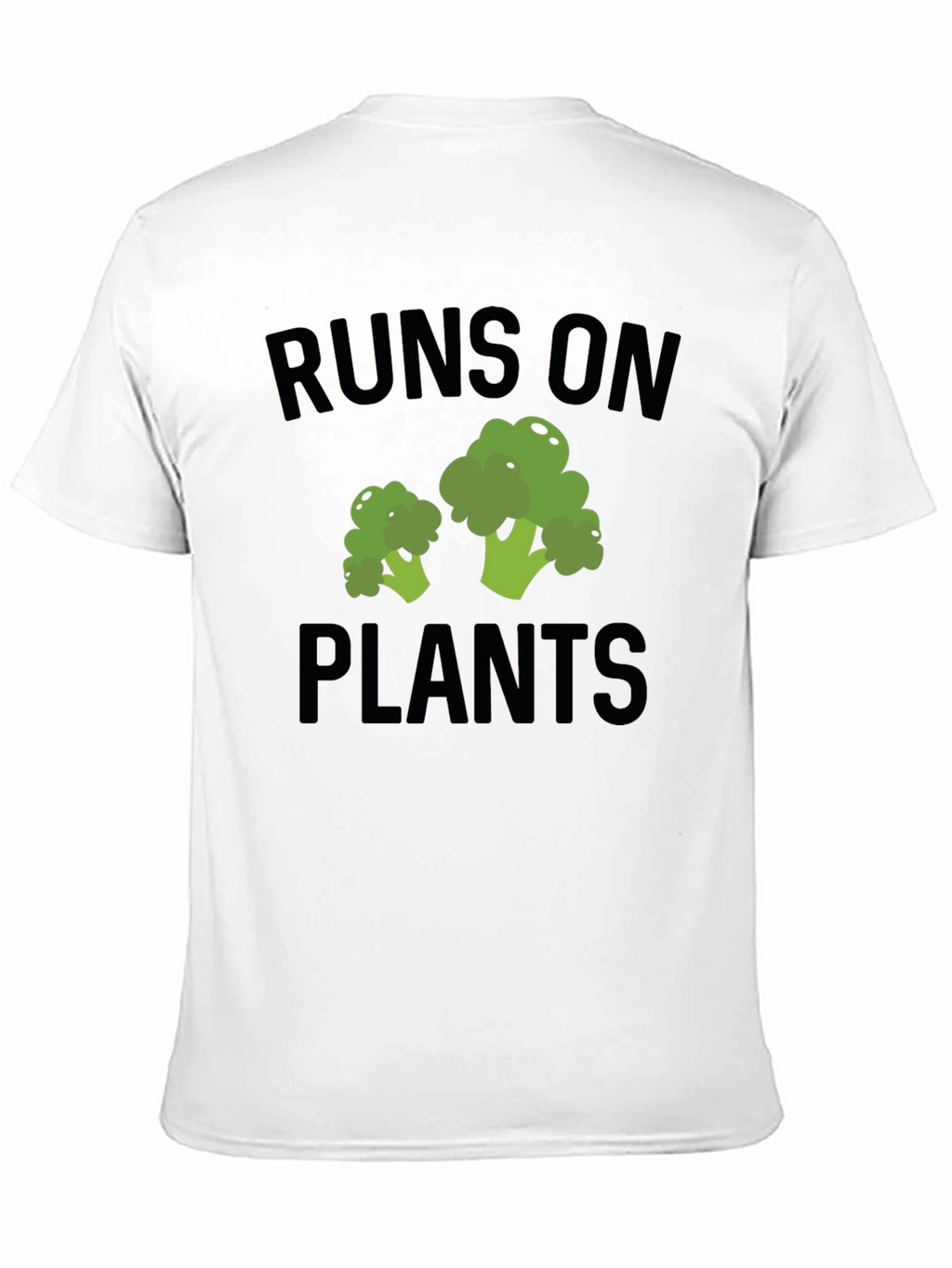 Runs on Plants Broccoli Graphic T-Shirt Vegan Tee