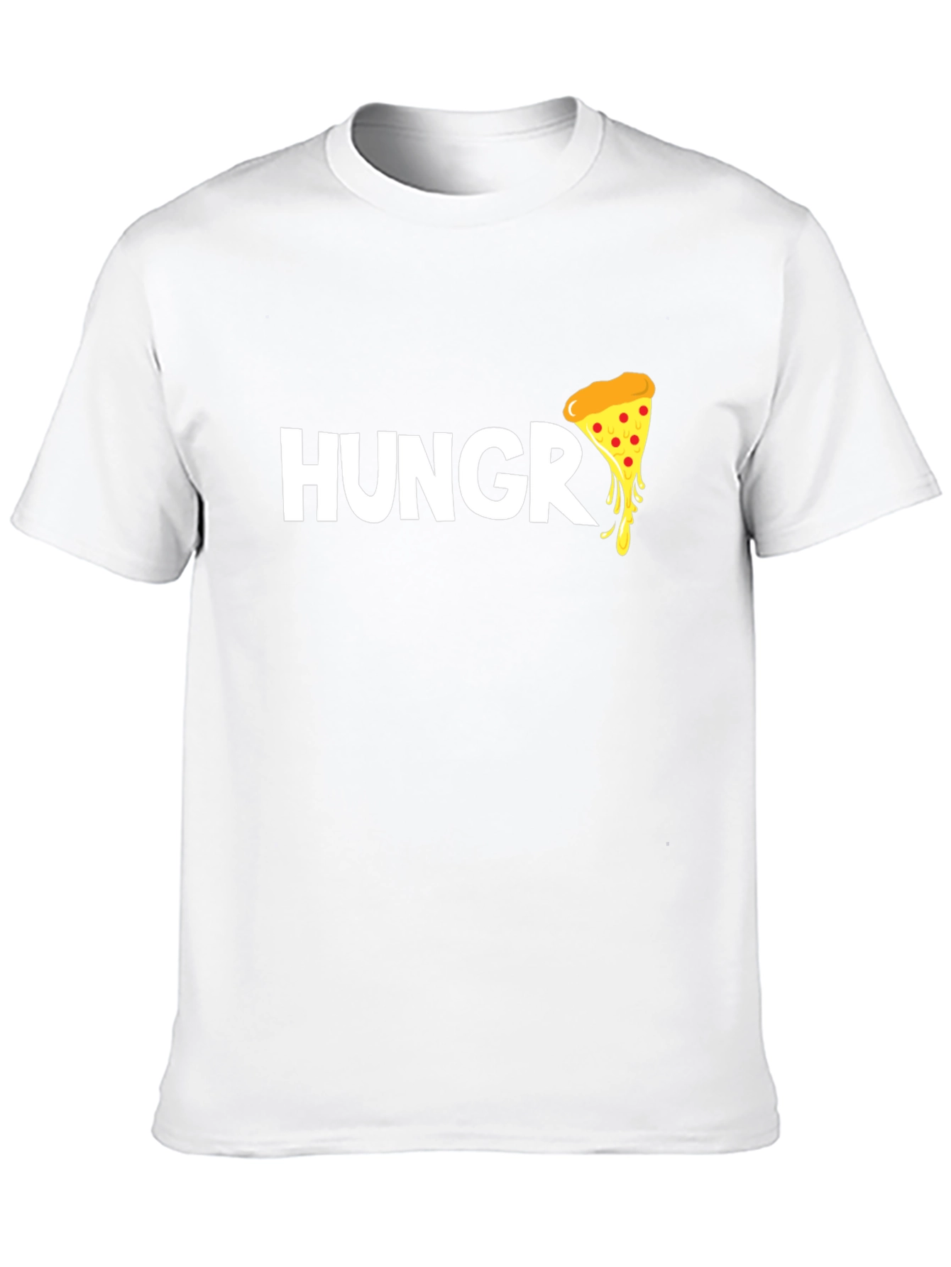 Hungry for Pizza T-Shirt - Black Cotton Tee