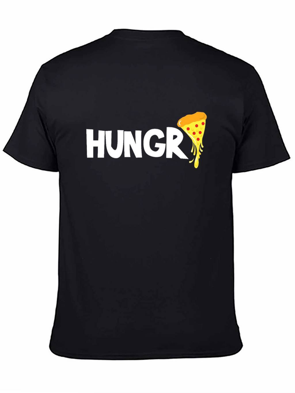 Hungry for Pizza T-Shirt - Black Cotton Tee