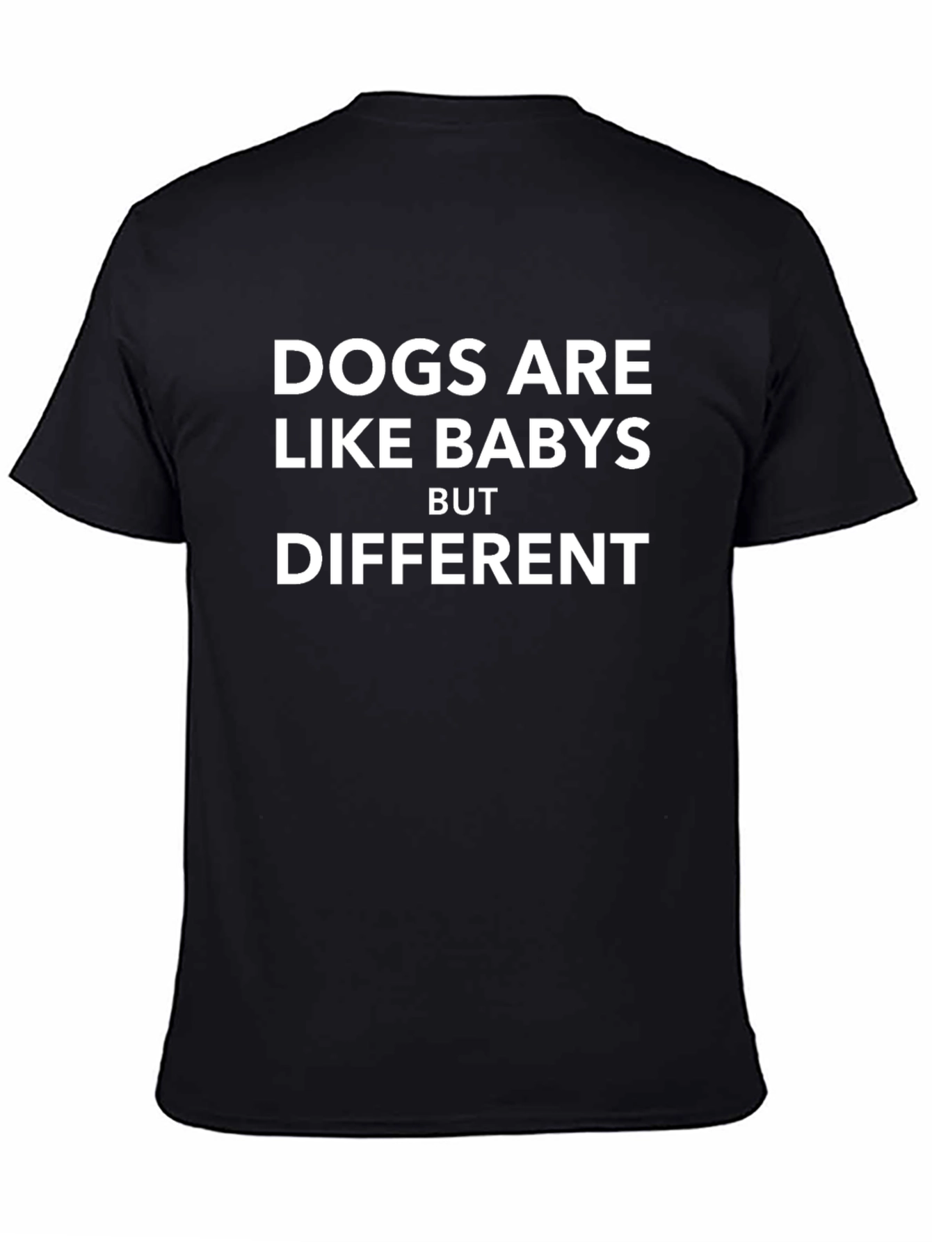 Funny Dogs Like Babies T-Shirt - Black