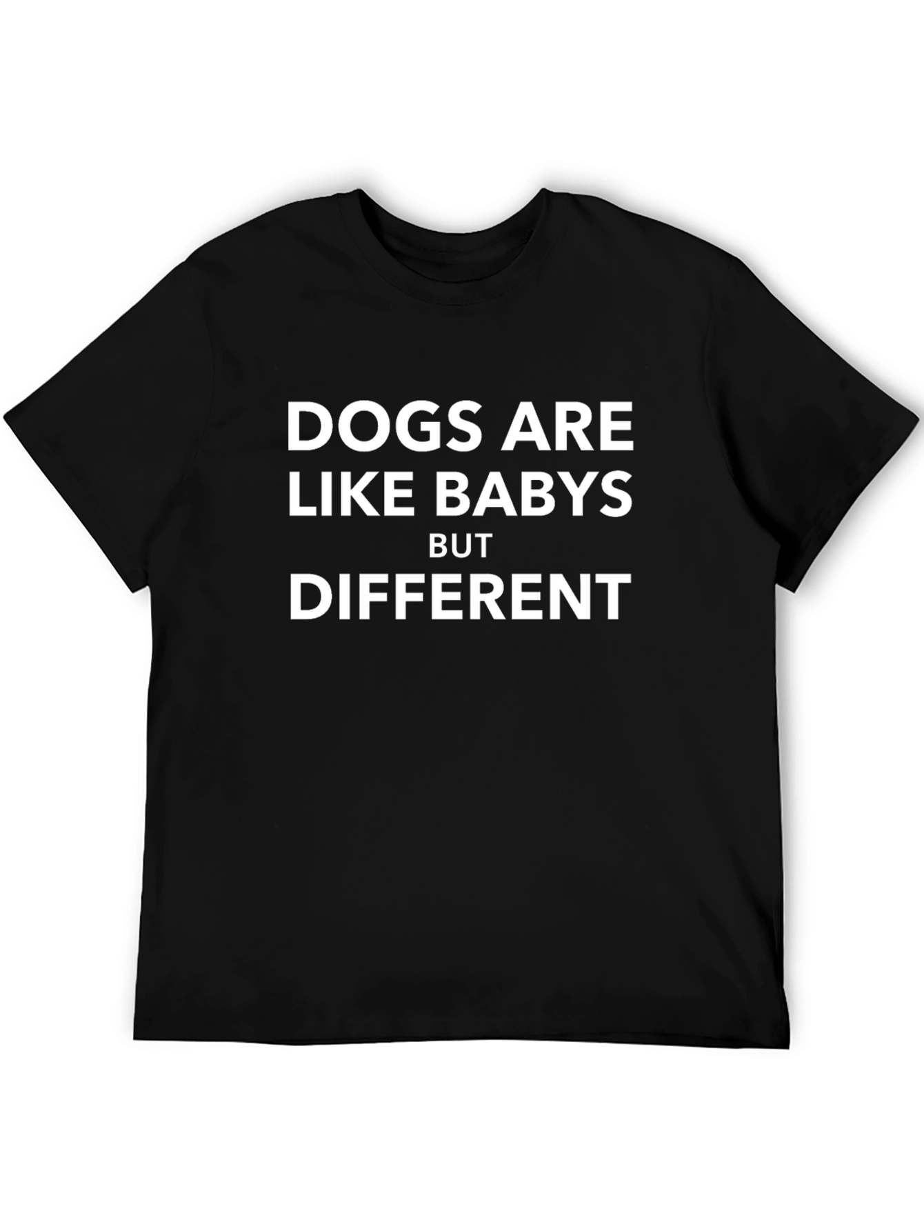 Funny Dogs Like Babies T-Shirt - Black
