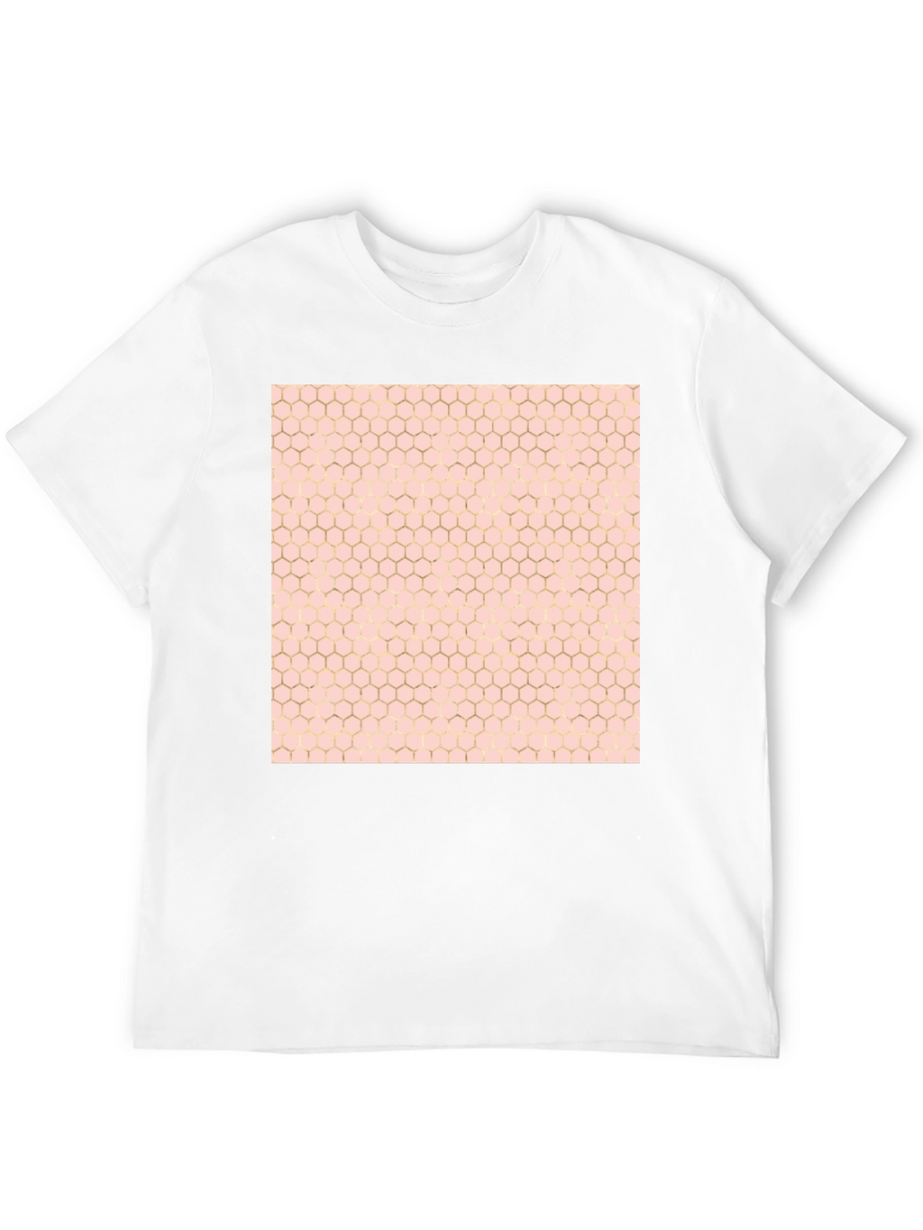 Honeycomb Pattern T-Shirt - Stylish Black Tee