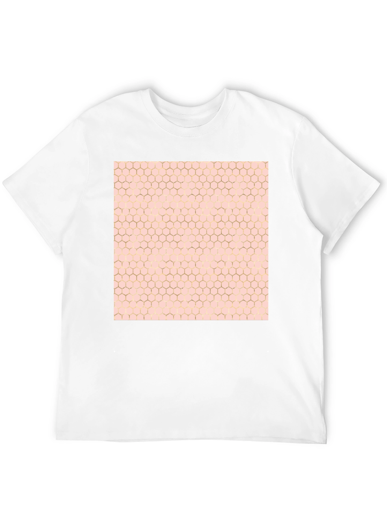 Honeycomb Pattern T-Shirt - Stylish Black Tee