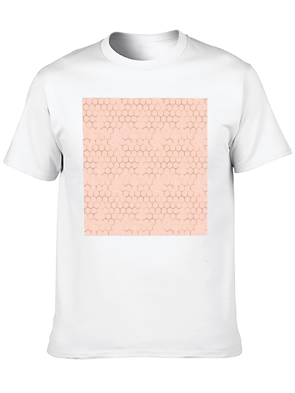 Honeycomb Pattern T-Shirt - Stylish Black Tee