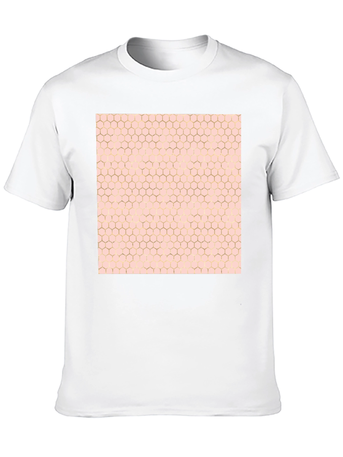 Honeycomb Pattern T-Shirt - Stylish Black Tee