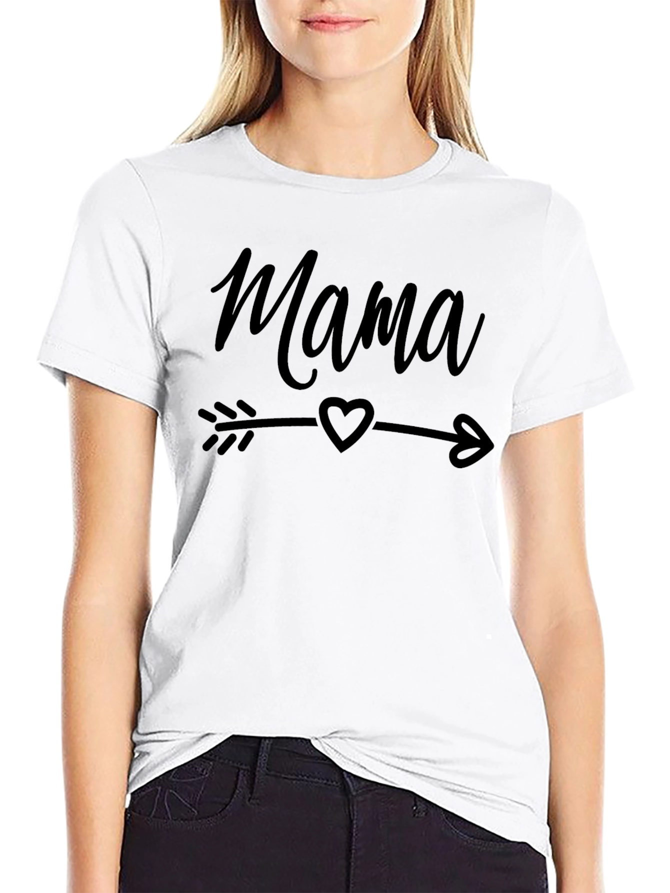 Mama Arrow Heart Graphic T-Shirt