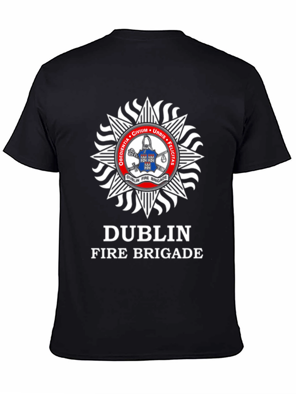 Dublin Fire Brigade T-Shirt - Black Cotton Tee