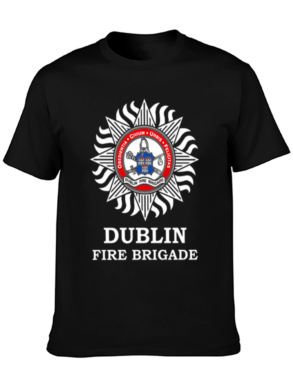 Dublin Fire Brigade T-Shirt - Black Cotton Tee