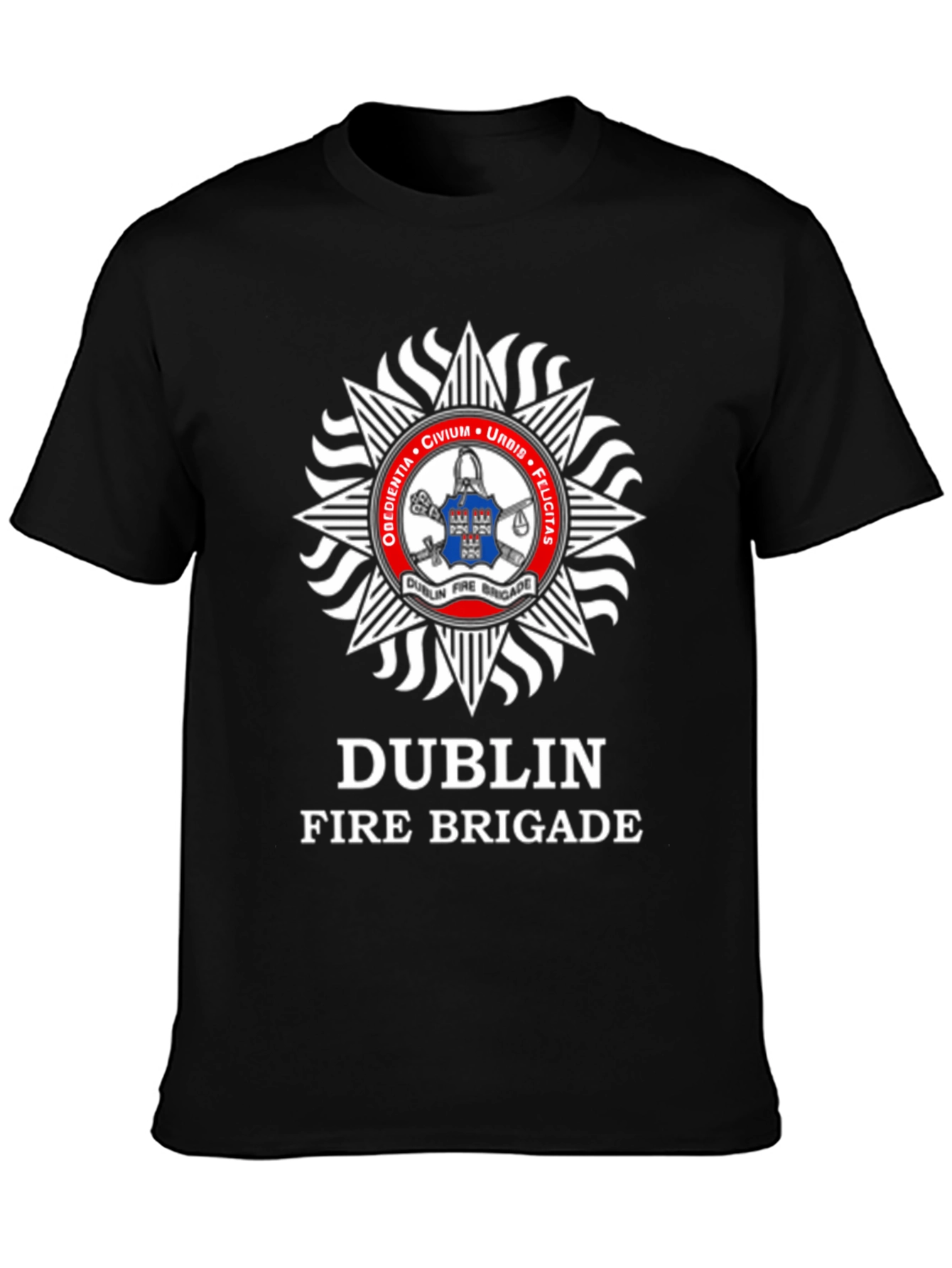 Dublin Fire Brigade T-Shirt - Black Cotton Tee