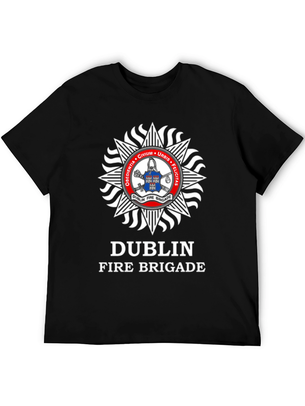 Dublin Fire Brigade T-Shirt - Black Cotton Tee