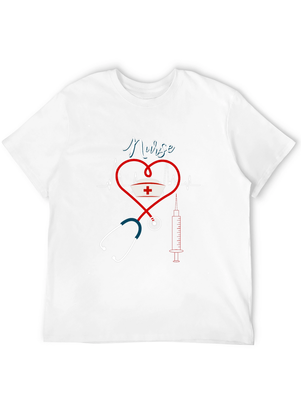 Nurse Heartbeat Stethoscope Graphic Tee