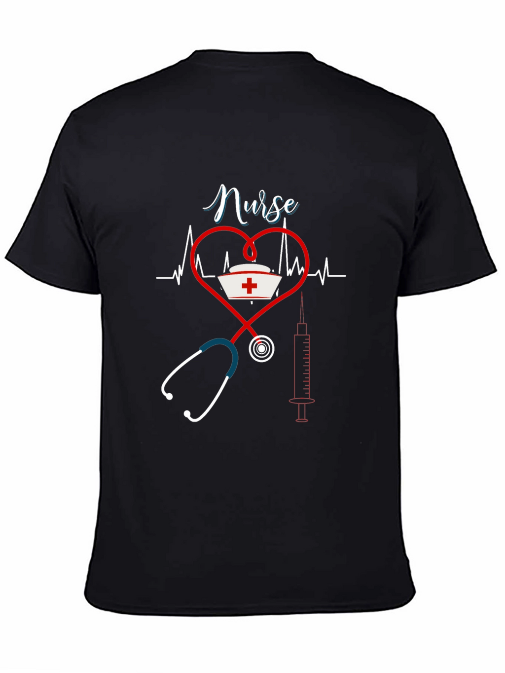 Nurse Heartbeat Stethoscope Graphic Tee