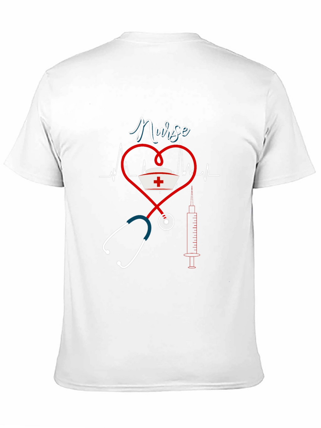 Nurse Heartbeat Stethoscope Graphic Tee