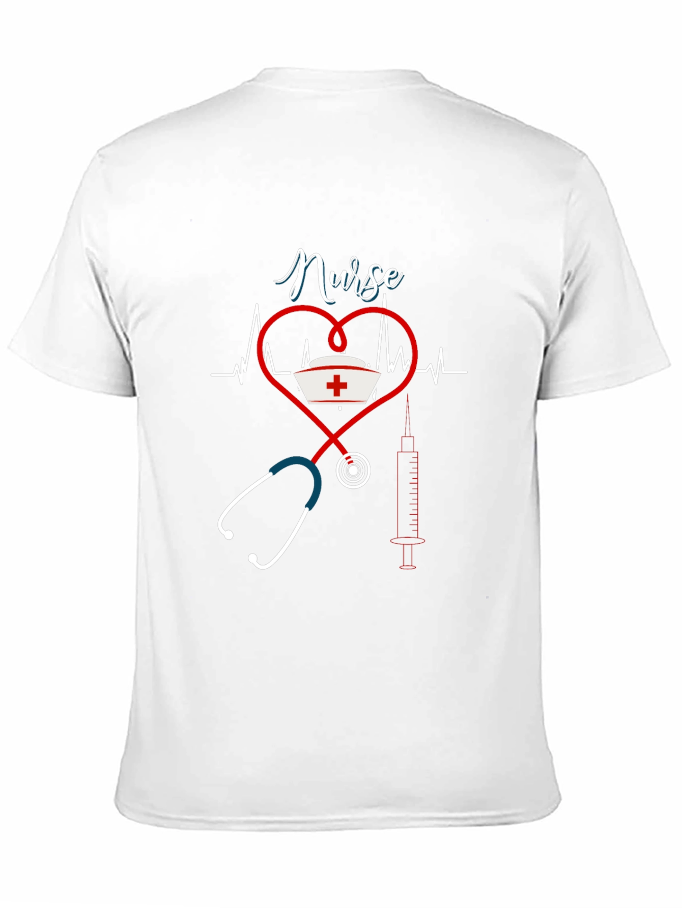 Nurse Heartbeat Stethoscope Graphic Tee