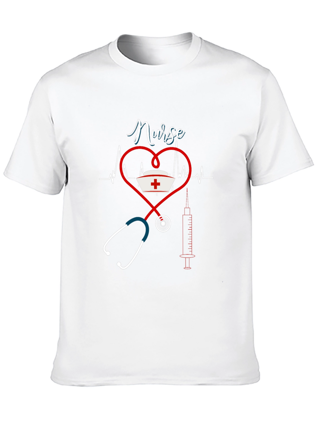 Nurse Heartbeat Stethoscope Graphic Tee