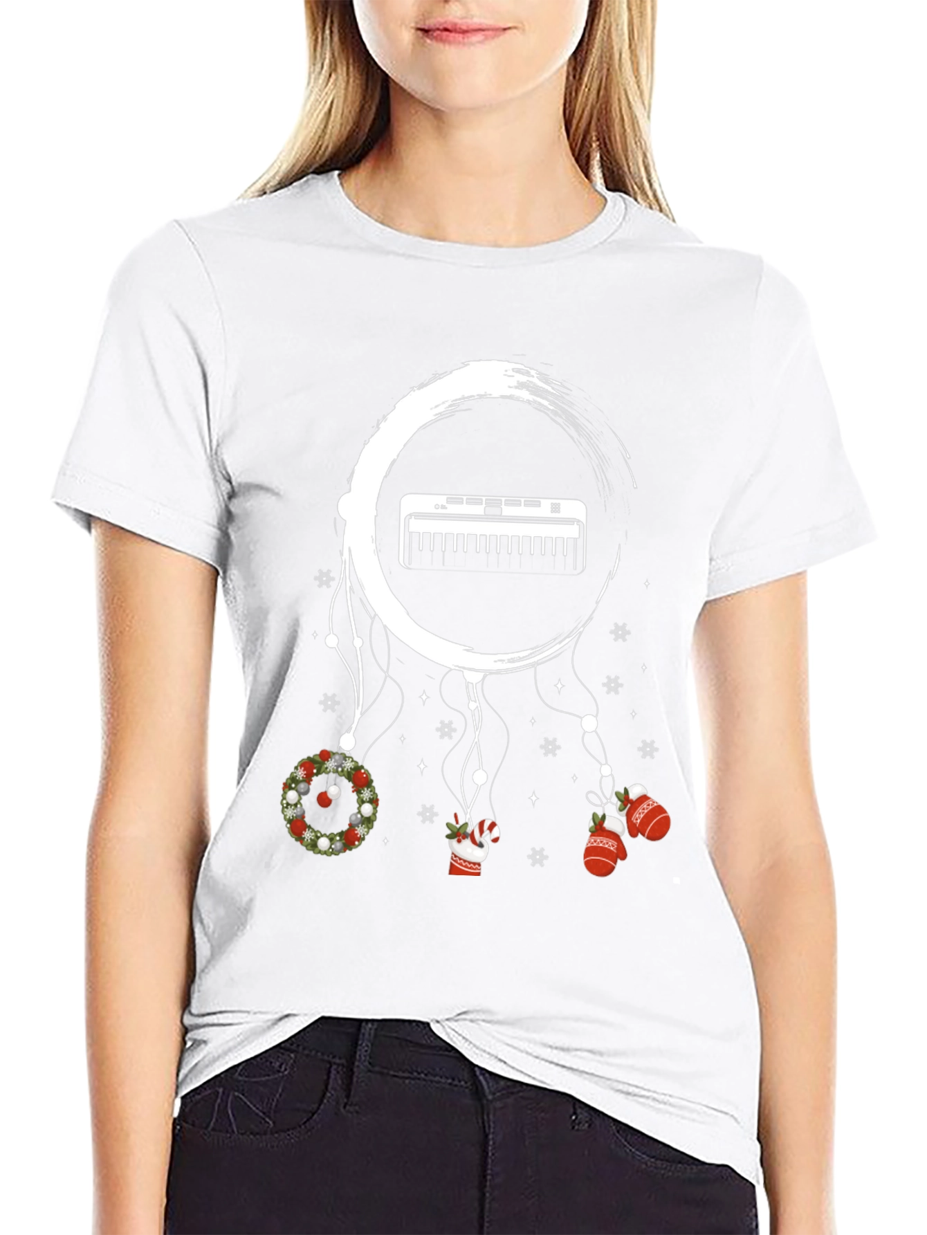 Christmas Keyboard Dreamcatcher T-Shirt