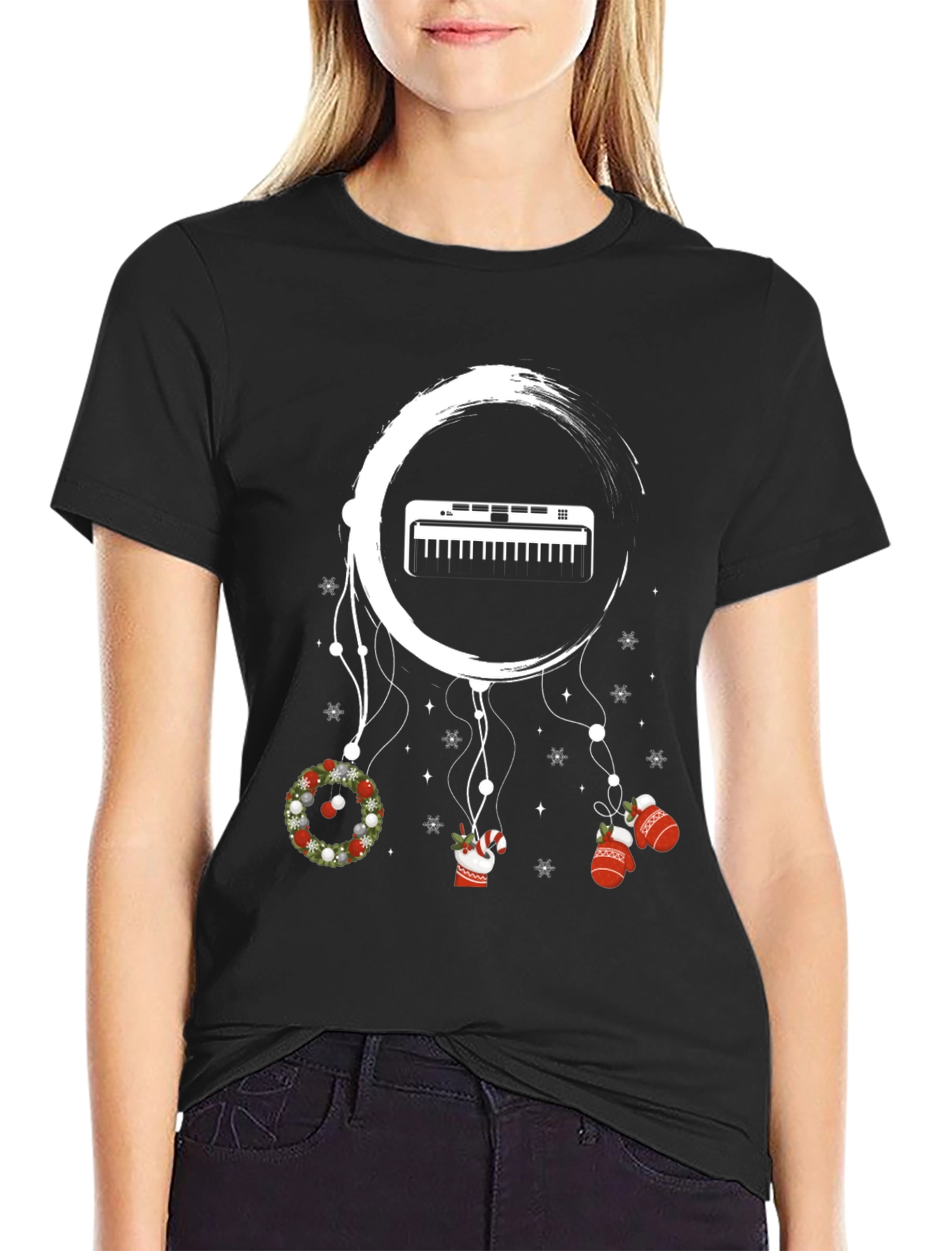 Christmas Keyboard Dreamcatcher T-Shirt