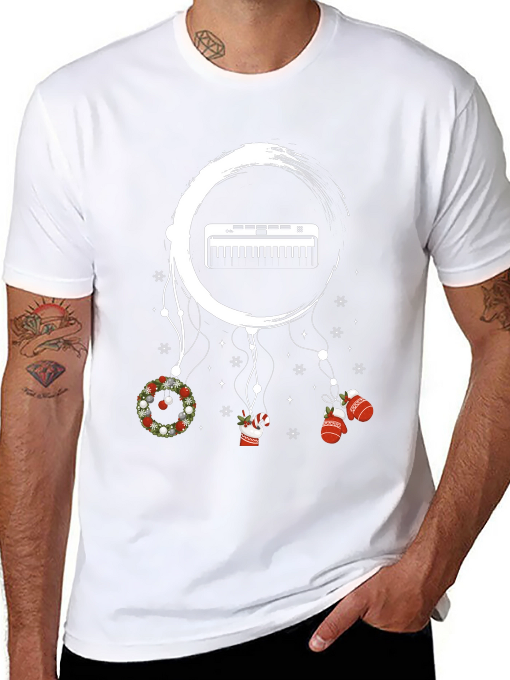 Christmas Keyboard Dreamcatcher T-Shirt