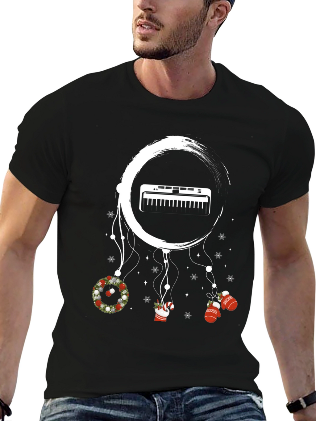 Christmas Keyboard Dreamcatcher T-Shirt
