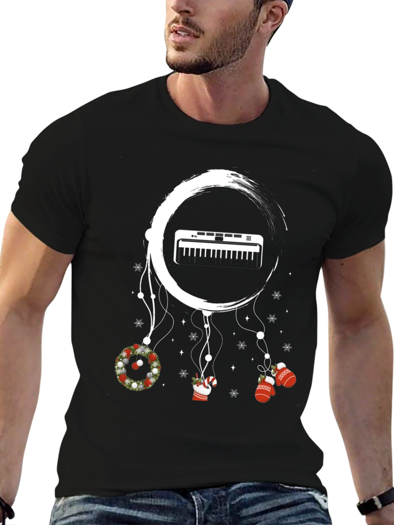 Christmas Keyboard Dreamcatcher T-Shirt