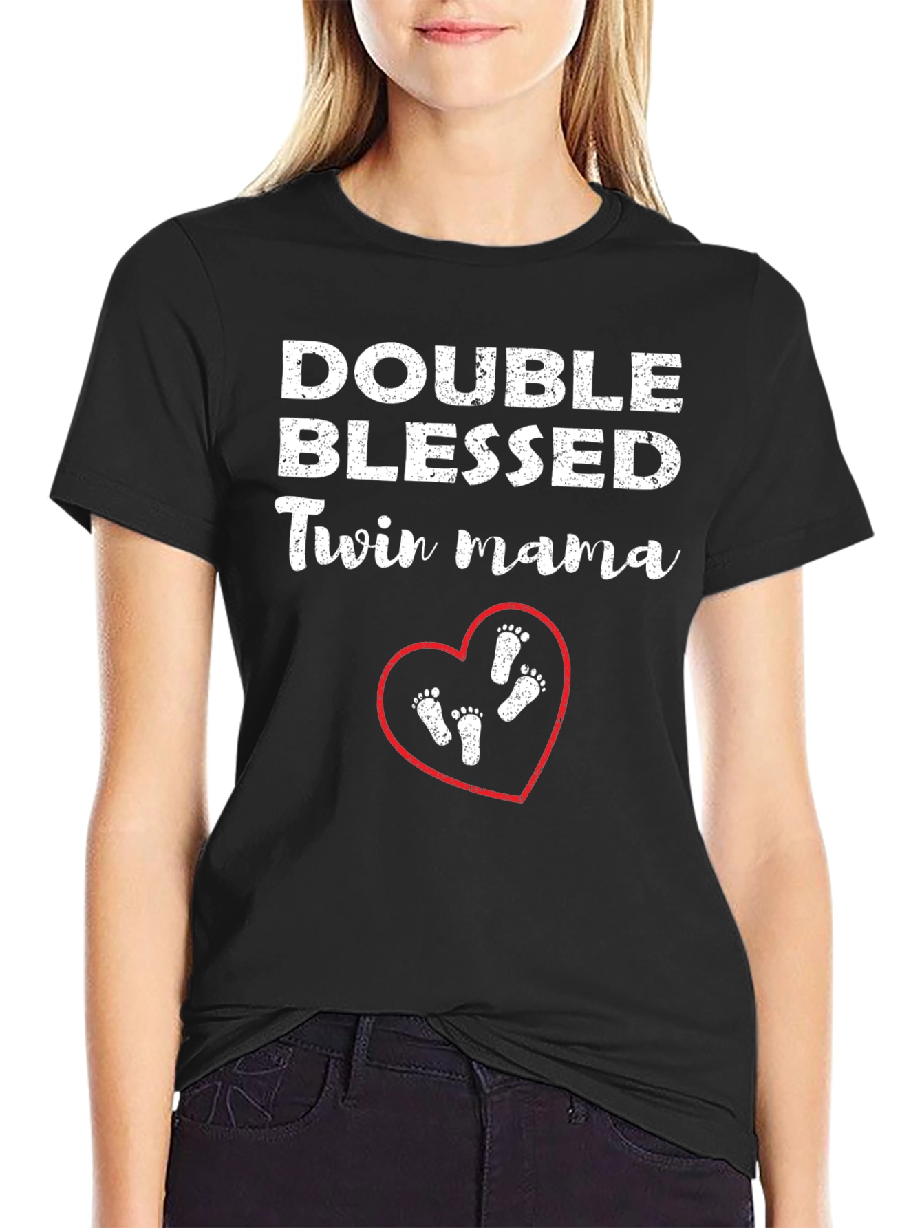 Double Blessed Twin Mama T-Shirt