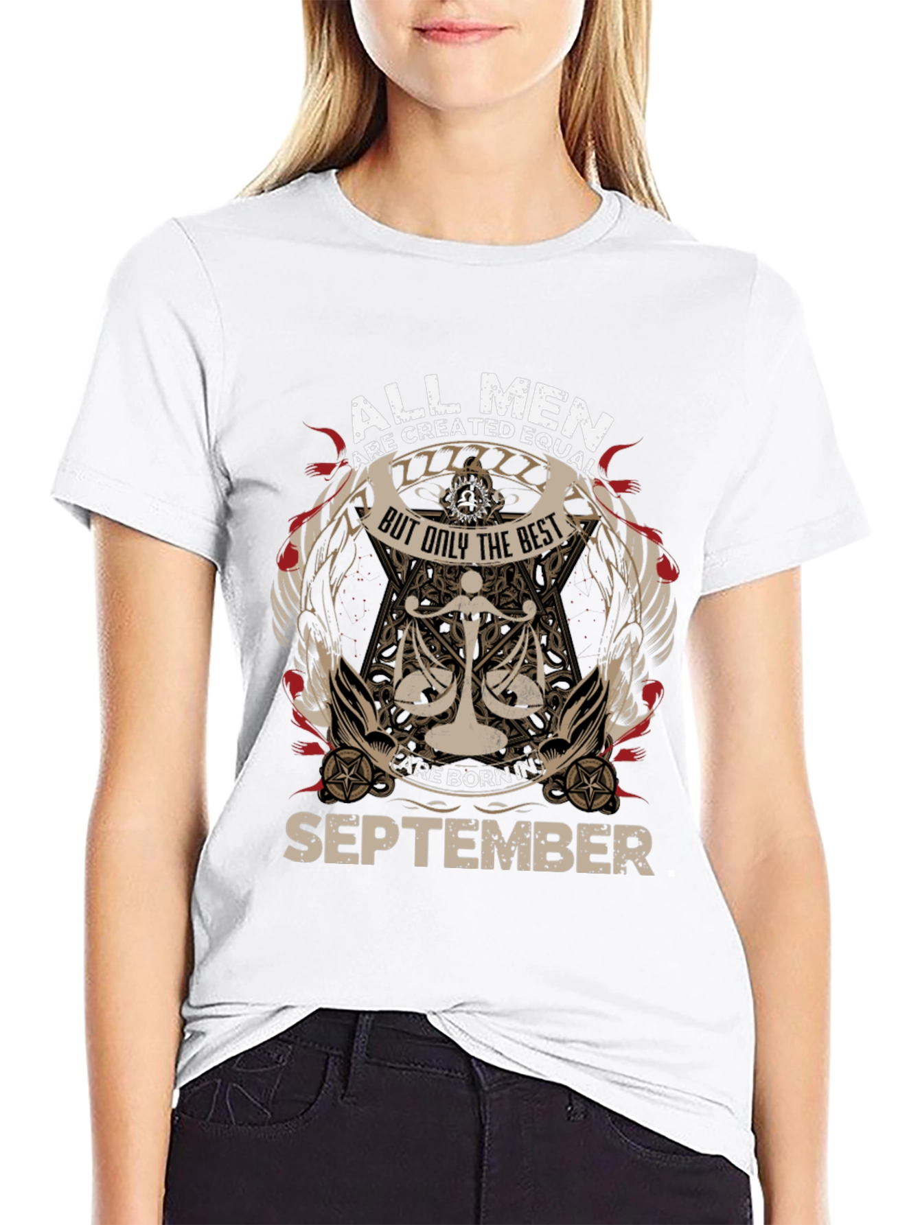 All Men Are Created Equal September Birthday T-Shirt