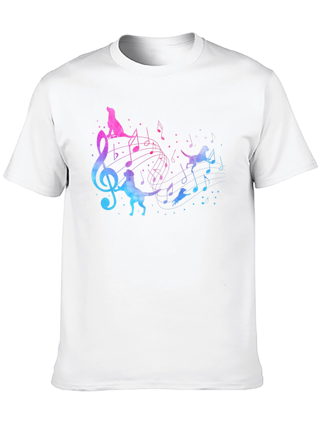 Musical Dog T-Shirt - Mens Black Tee