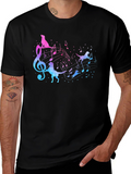 Musical Dog T-Shirt - Mens Black Tee