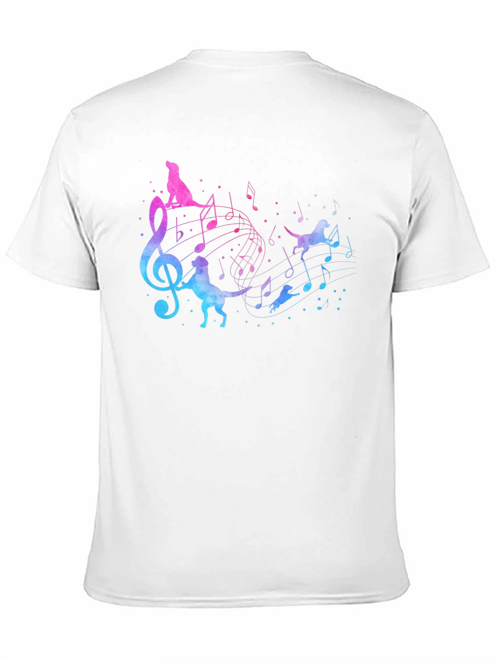Musical Dog T-Shirt - Mens Black Tee