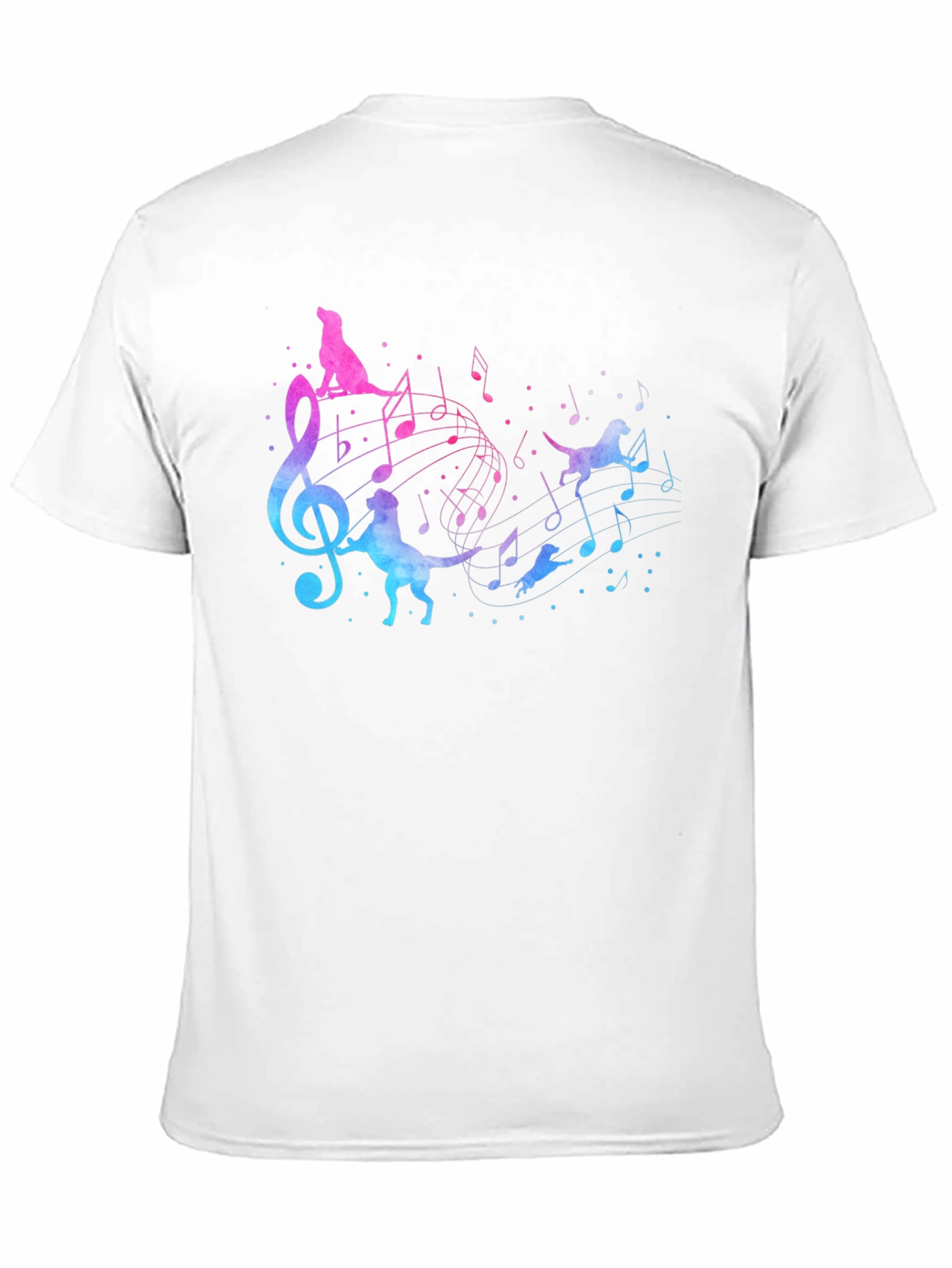Musical Dog T-Shirt - Mens Black Tee