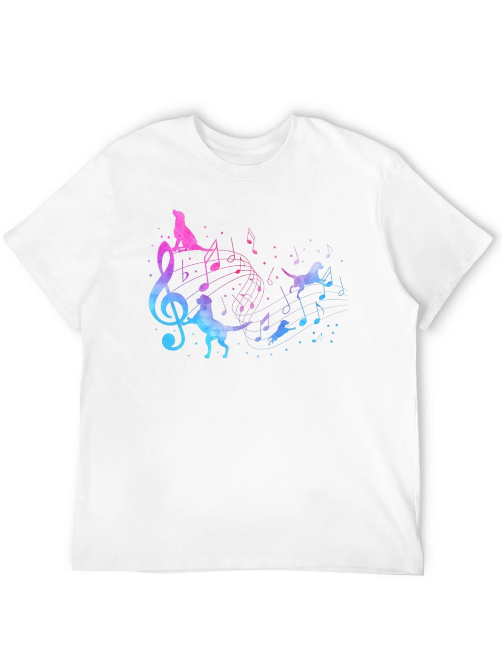 Musical Dog T-Shirt - Mens Black Tee