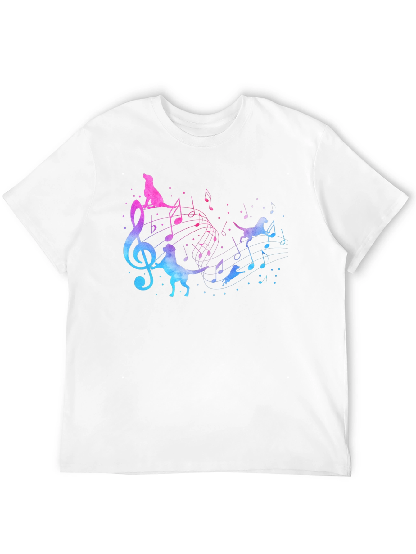 Musical Dog T-Shirt - Mens Black Tee