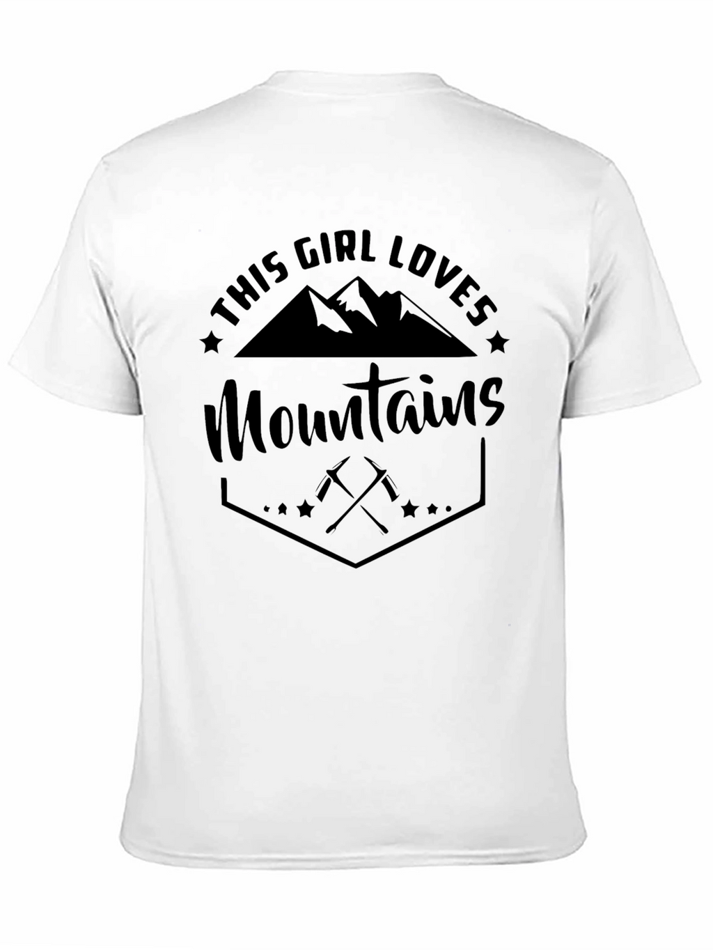 This Girl Loves Mountains Black T-Shirt