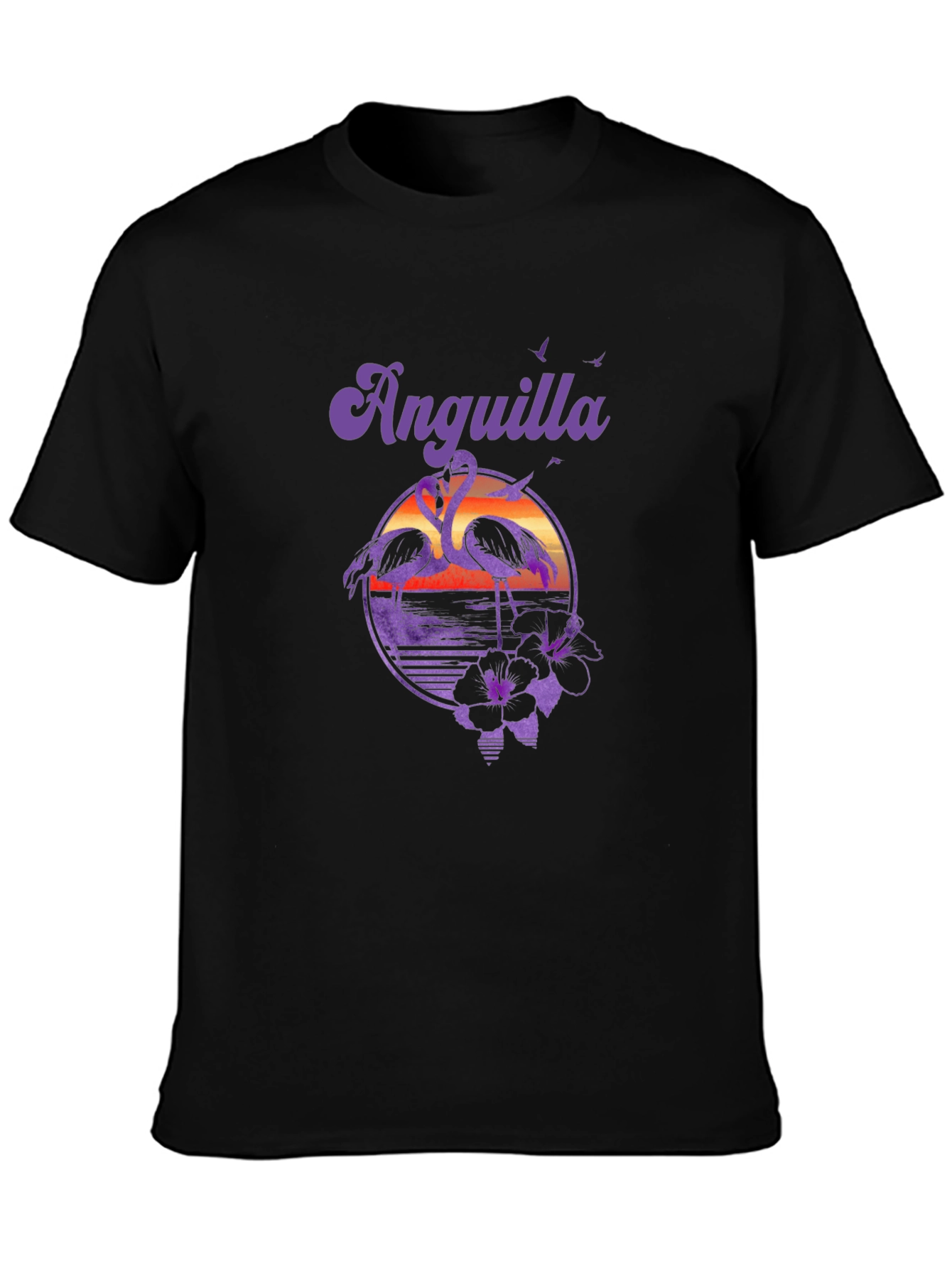 Anguilla Flamingo Sunset T-Shirt