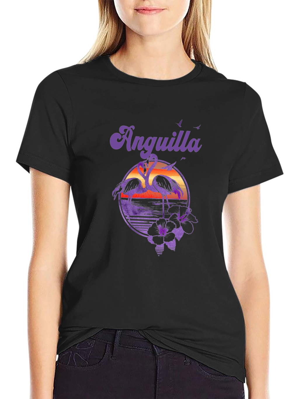 Anguilla Flamingo Sunset T-Shirt