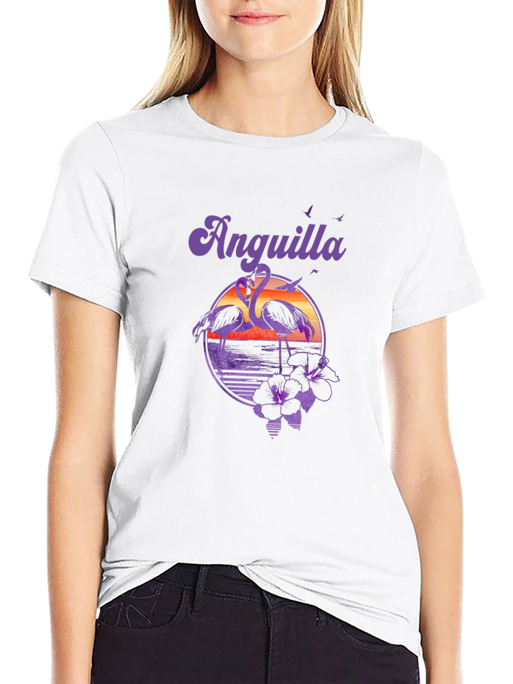 Anguilla Flamingo Sunset T-Shirt