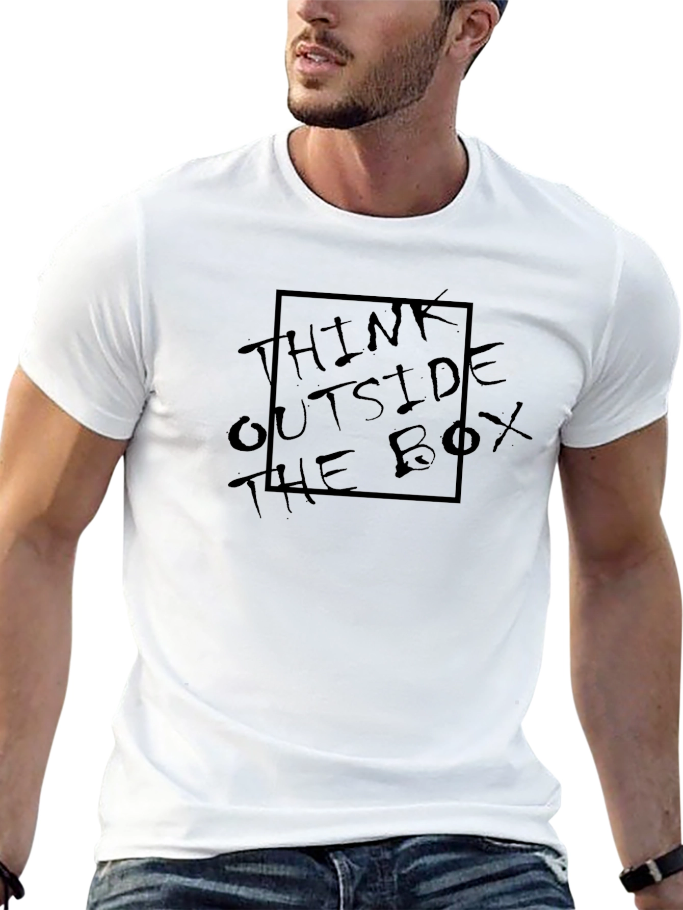 Think Outside the Box Graphic T-Shirt