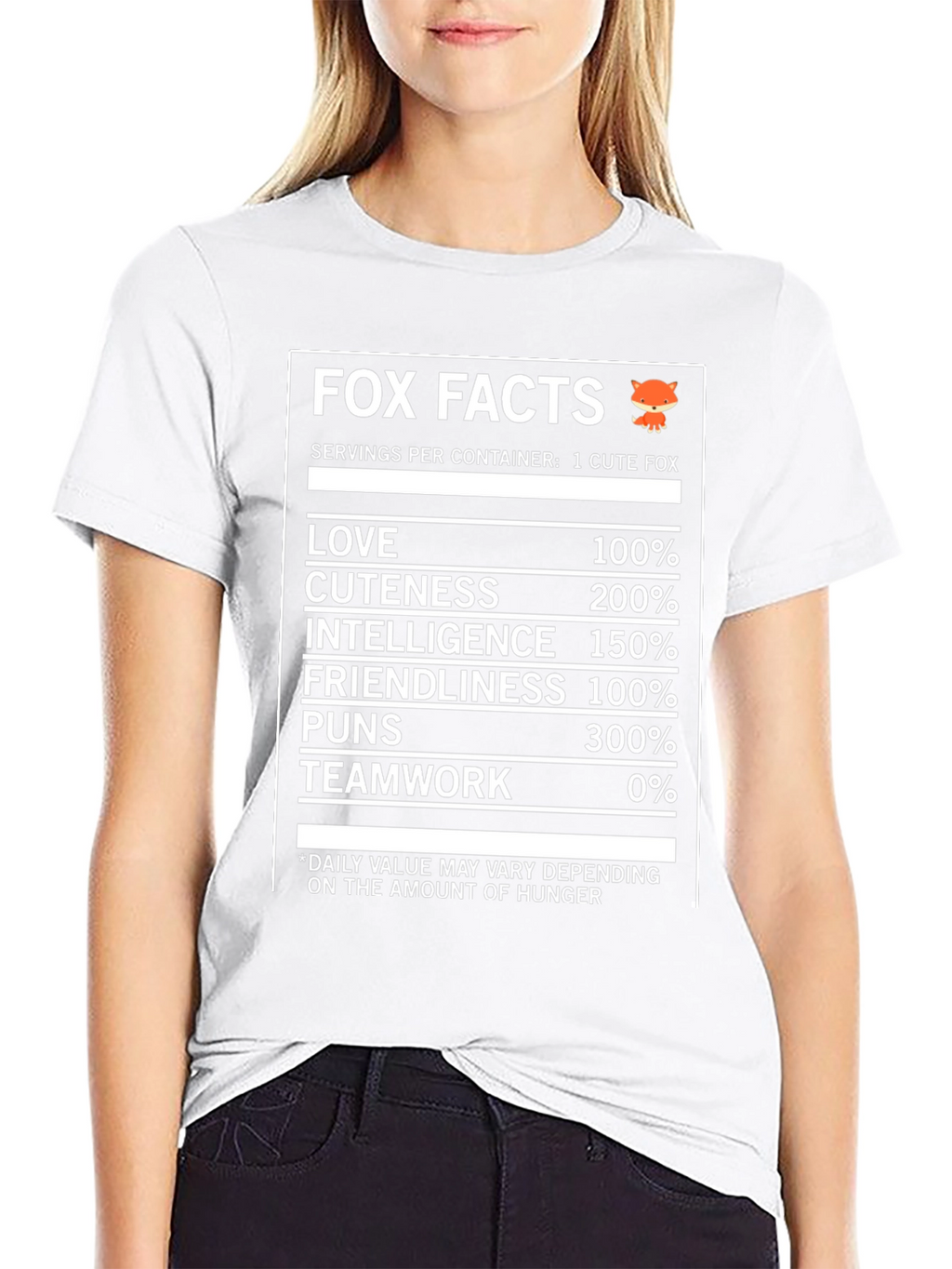 Fox Facts Nutrition T-Shirt - Love Cuteness & Intelligence