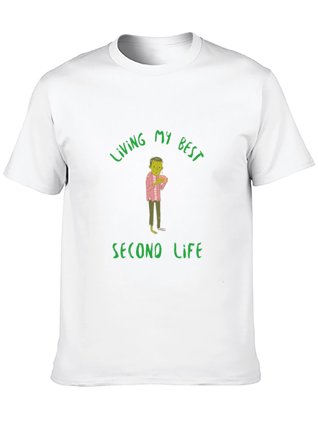 Living My Best Second Life Zombie T-Shirt