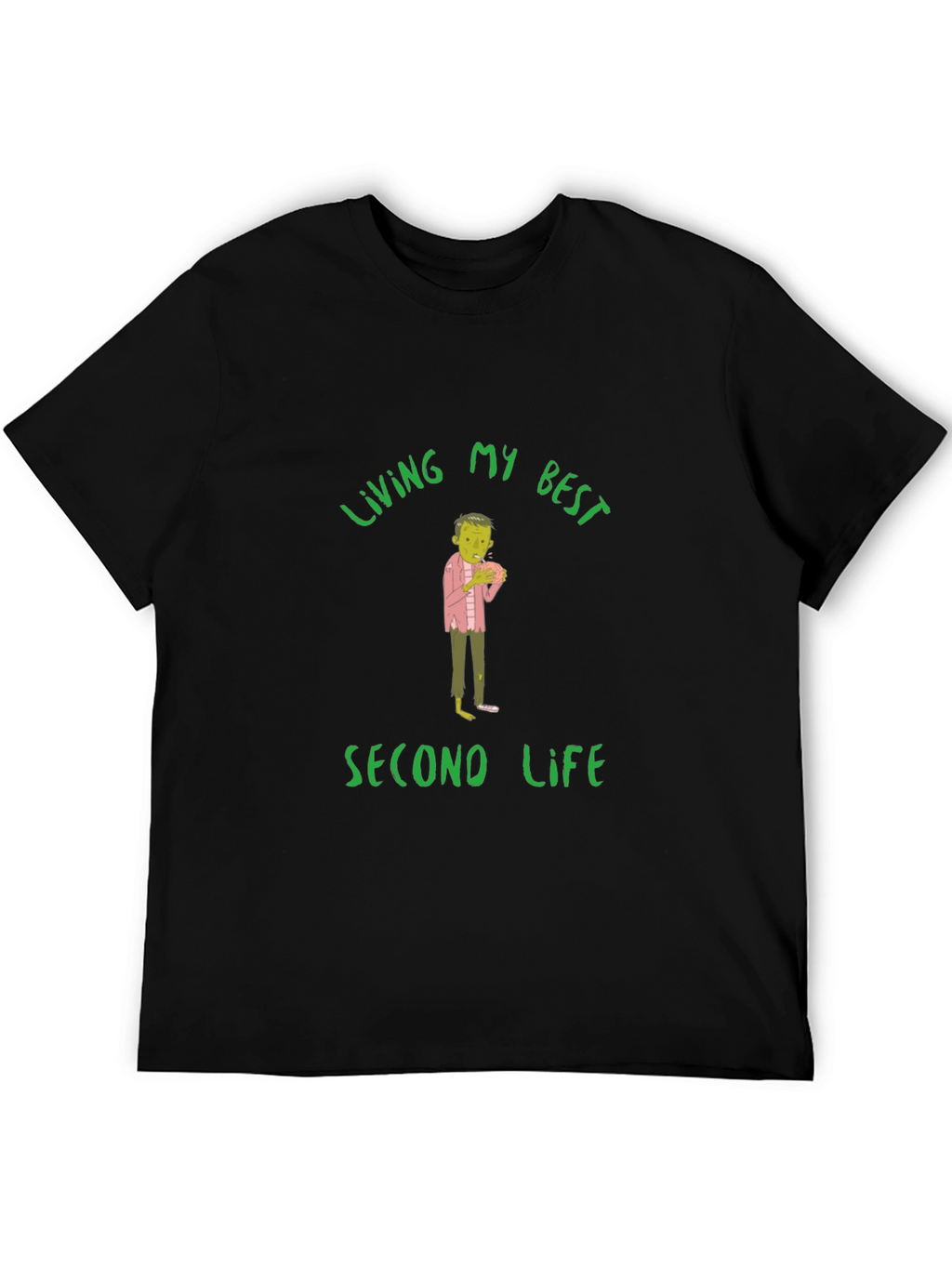 Living My Best Second Life Zombie T-Shirt