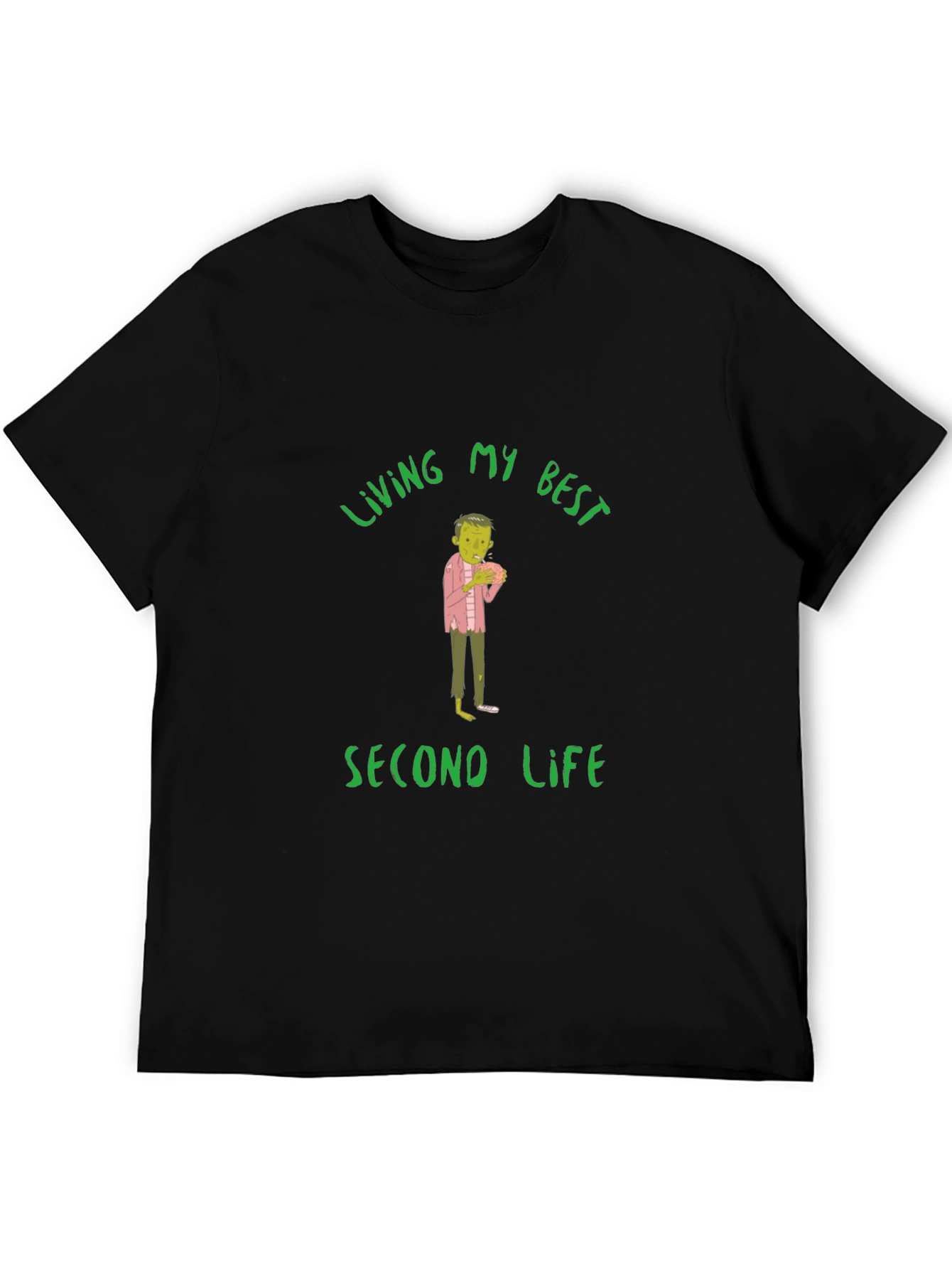 Living My Best Second Life Zombie T-Shirt