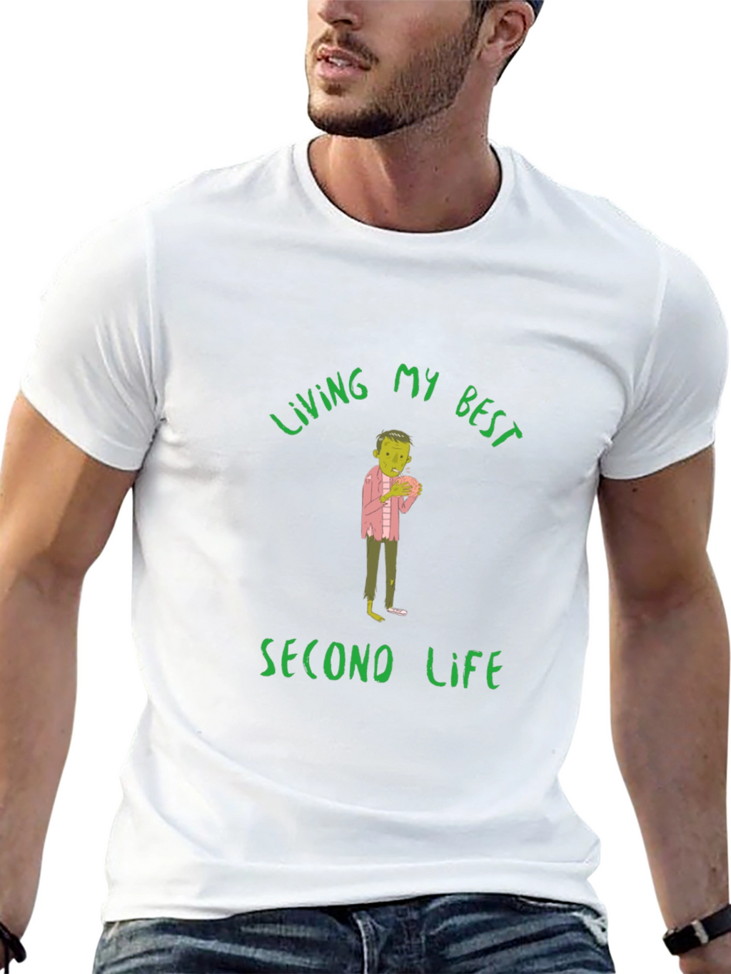 Living My Best Second Life Zombie T-Shirt