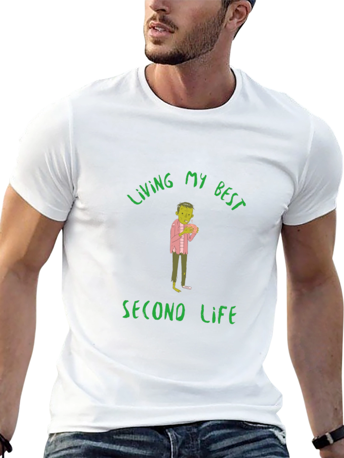 Living My Best Second Life Zombie T-Shirt