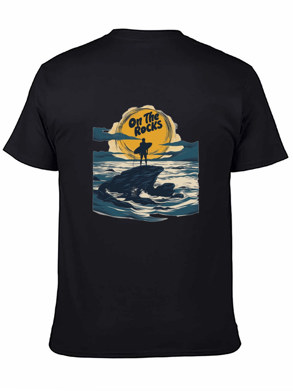 On The Rocks Graphic T-Shirt - Surf Design