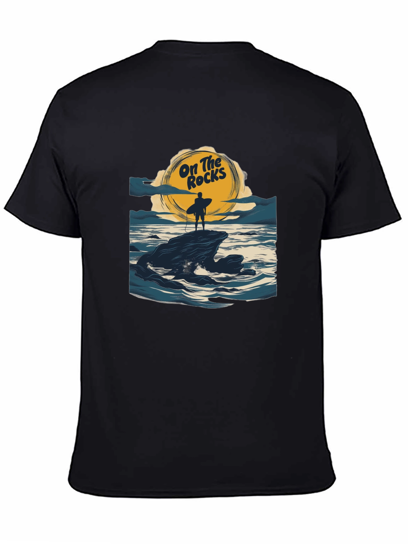 On The Rocks Graphic T-Shirt - Surf Design