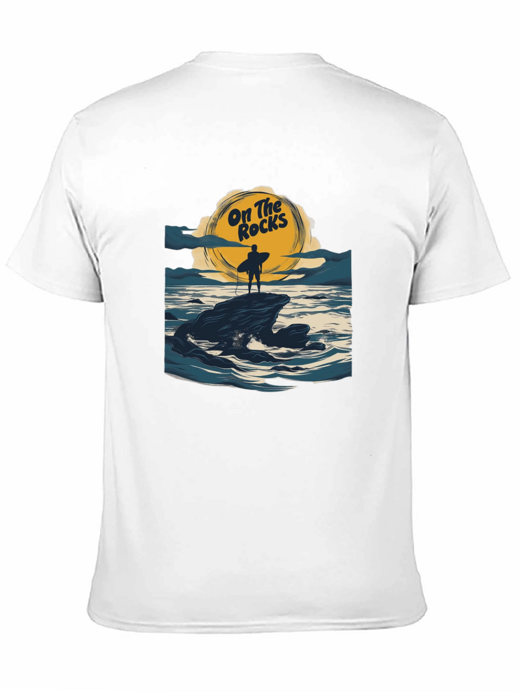 On The Rocks Graphic T-Shirt - Surf Design