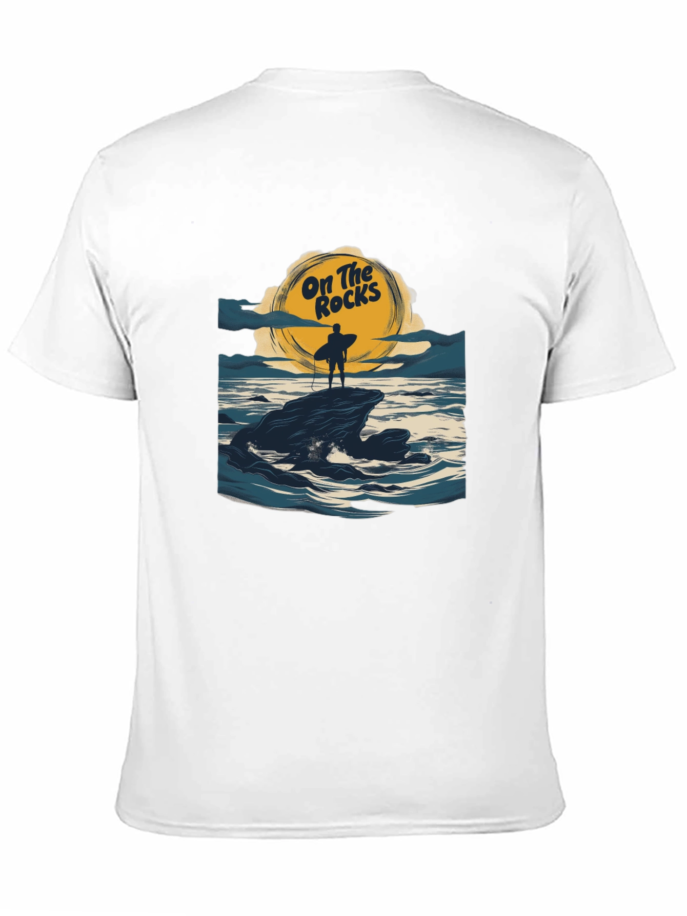 On The Rocks Graphic T-Shirt - Surf Design